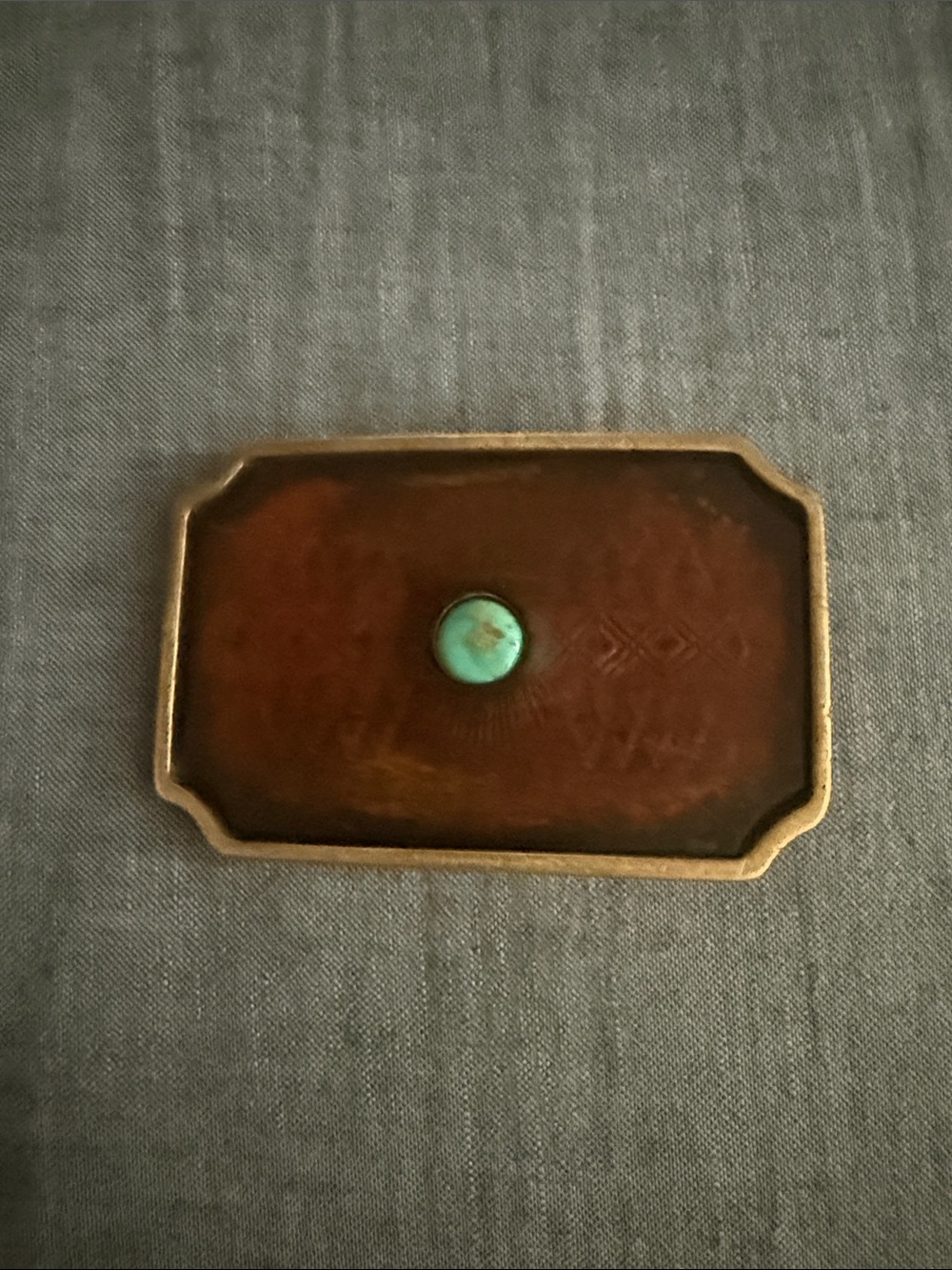 Vintage Solid Brass BTS Made in USA Belt Buckle